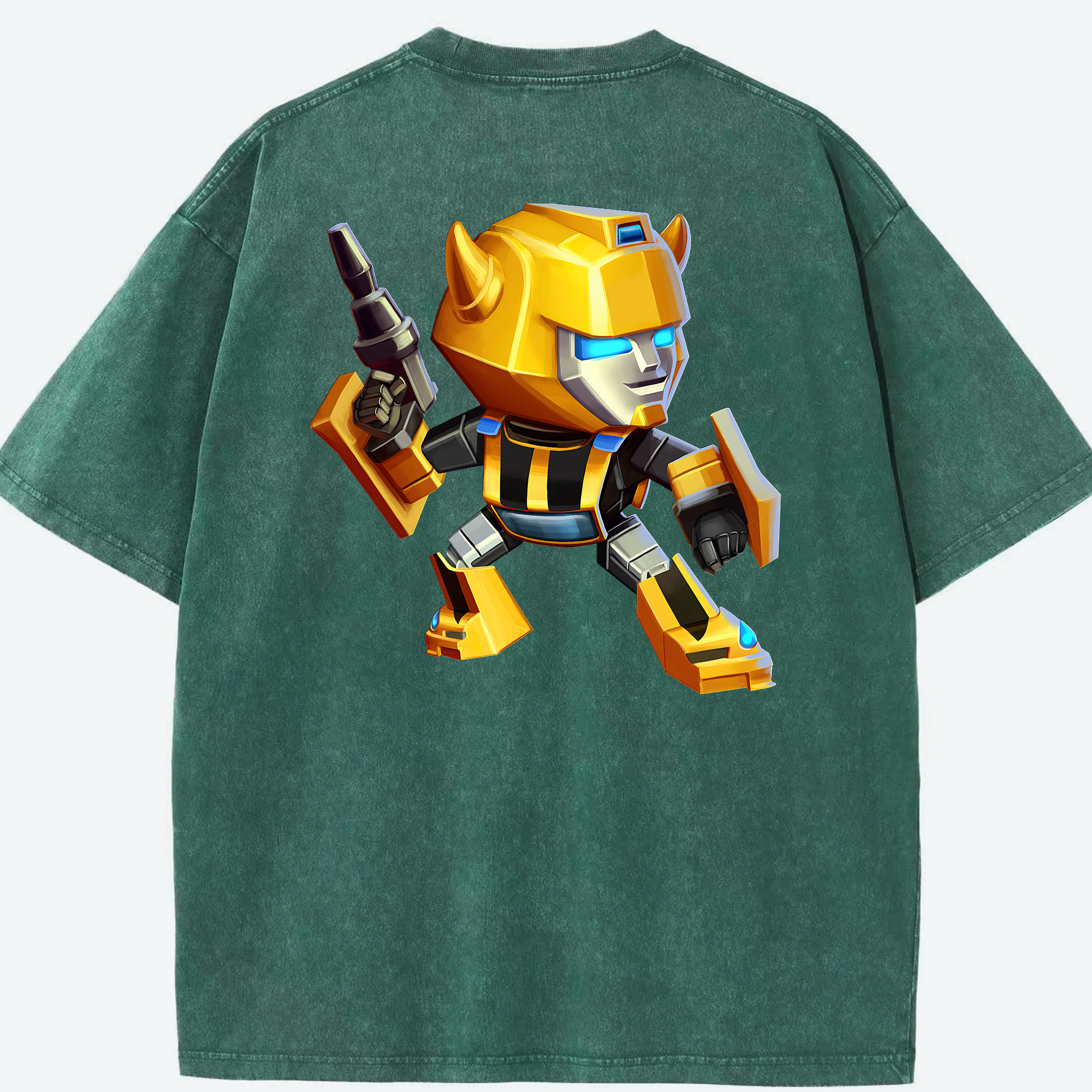 （画像用） Transformers トランスフォーマー 綿100% ヴィンテージ風 半袖Tシャツ（背面プリント）